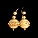 Etruscan Revival Granulated Earrings