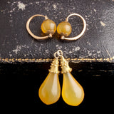 Archaeological Revival Day to Night Agate Earrings
