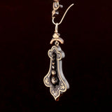 Victorian Scalloped Drop Pique Earrings
