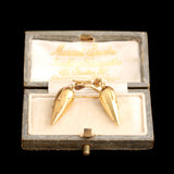 Victorian Etruscan Style Petite Torpedo Earrings