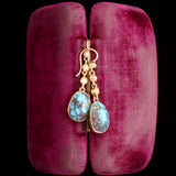 Arts & Crafts Turquoise Matrix Drop Earrings