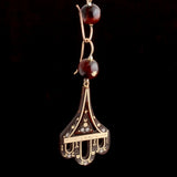 Victorian Scalloped Drop Pique Earrings