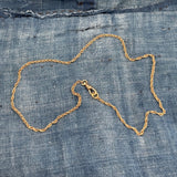 Gold Fill Antique 19.5" Rope Chain w/ Dog Clip #1