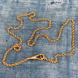 Gold Filled 20.5" Antique Rope Chain w/ Dog Clip