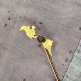 Victorian "Pan-American" Stickpin with Rough Diamond, c. 1880-1900