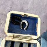 Celluloid "Jet" Horseshoe Earrings