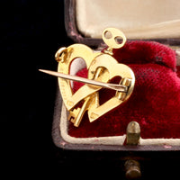 Victorian Key to My Heart Seed Pearl Brooch