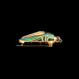 Victorian Ruby-Eyed Beetle Brooch