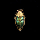 Victorian Ruby-Eyed Beetle Brooch