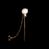 Edwardian Moonstone Fox Stickpin
