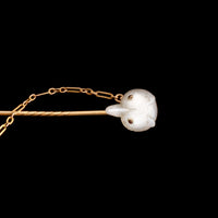 Edwardian Moonstone Fox Stickpin