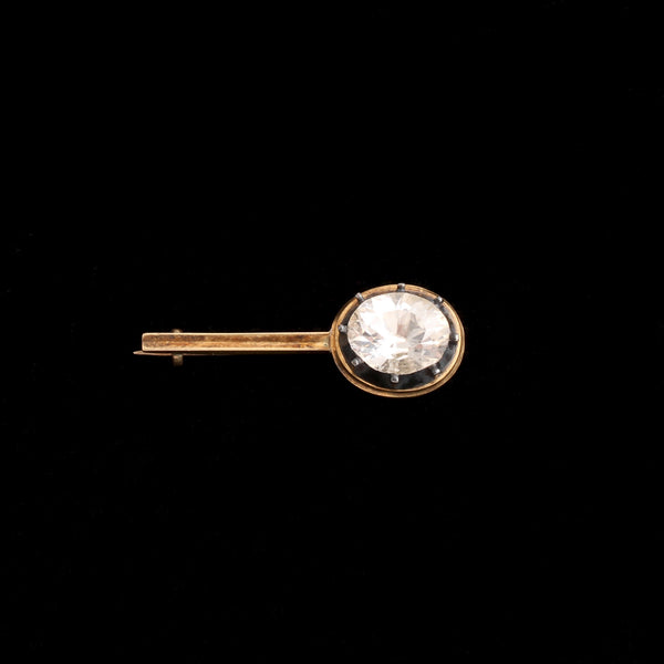 Georgian Rock Crystal Halley's Comet Brooch