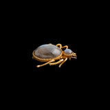 Victorian Labradorite Beetle Brooch