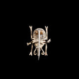 Victorian Multicolor Glass Beetle Brooch