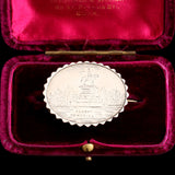Victorian Albert Memorial Souvenir Locket Brooch