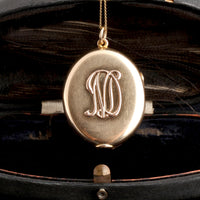 Victorian "ND" Monogram Concealed Key Locket