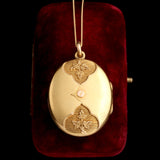 Victorian Button & Fold Trompe l'Oeil Locket