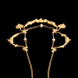 Late 19th Century French Ivy Leaves & Bows Festoon Necklace