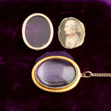 Georgian Rock Crystal Portrait Locket