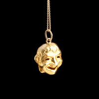 Victorian Comedy & Tragedy Greek Masks Necklace