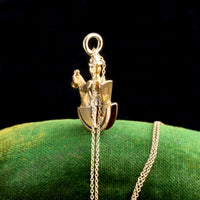 Victorian Rocking Horse & Rider Necklace