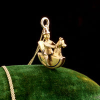 Victorian Rocking Horse & Rider Necklace