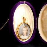 Edwardian Spoked Portrait Locket