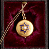 Victorian Pearl & Enamel Star Locket