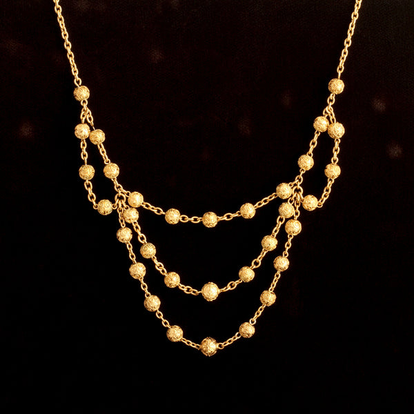 19th Century French Etruscan Style Festoon Necklace