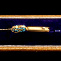 Victorian Turquoise Bramah Key Necklace