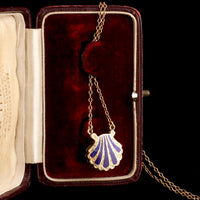 Victorian Scallop Shell Locket Necklace