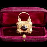 Victorian Garnet Padlock Locket