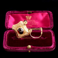 Victorian Garnet Padlock Locket