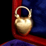 Victorian Marriage Commemoration Heart Padlock Locket