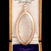 Georgian Navette Locket with Later Dedication to "Bobby"