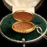 Late 19th Century French Goldstone Locket