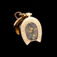 Late 19th Century Gold Quartz Horseshoe Locket