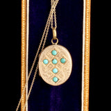 Victorian Turquoise Cross Locket