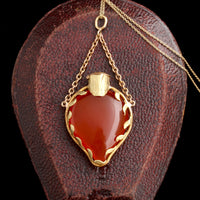 Georgian Hinge Top Carnelian Pendant