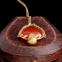 Georgian Hinge Top Carnelian Pendant