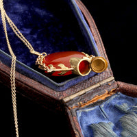 Georgian Hinge Top Carnelian Pendant