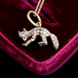 Victorian Diamond Fox Necklace