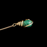 Victorian Ruby-Eyed Snake & Malachite Necklace