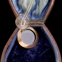 Early Victorian Blue Glass Hair Locket