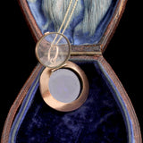 Early Victorian Blue Glass Hair Locket