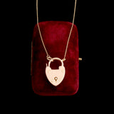 Edwardian "July 10 '07" Heart Lock Necklace