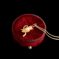 Victorian Diamond-Eyed Owl Pendant