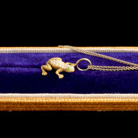 Victorian Pearl Studded Frog Pendant