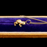 Victorian Pearl Studded Frog Pendant