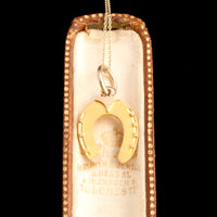 Edwardian Matte Gold Horseshoe Pendant